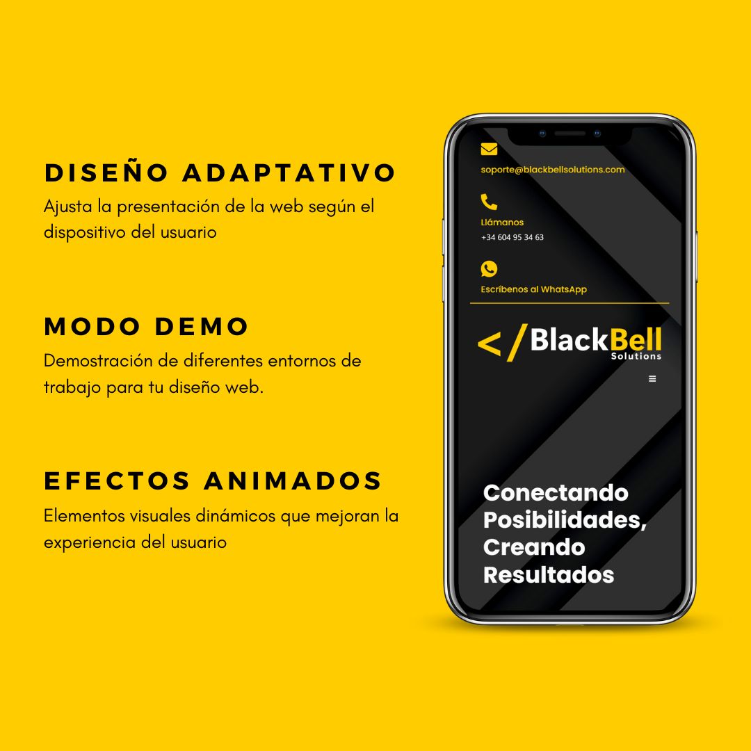 Diseño web en Badajoz para blackbell solutions.