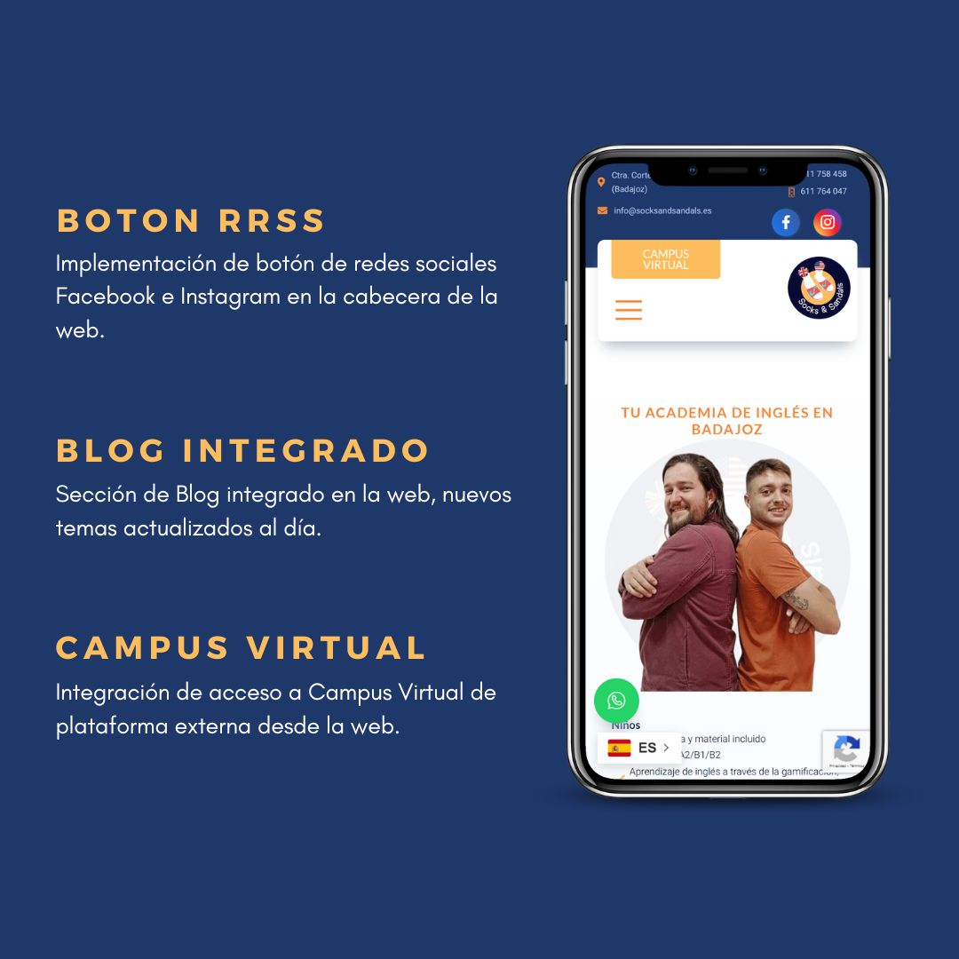 PC Diseño web en Badajoz para socksandsandals.