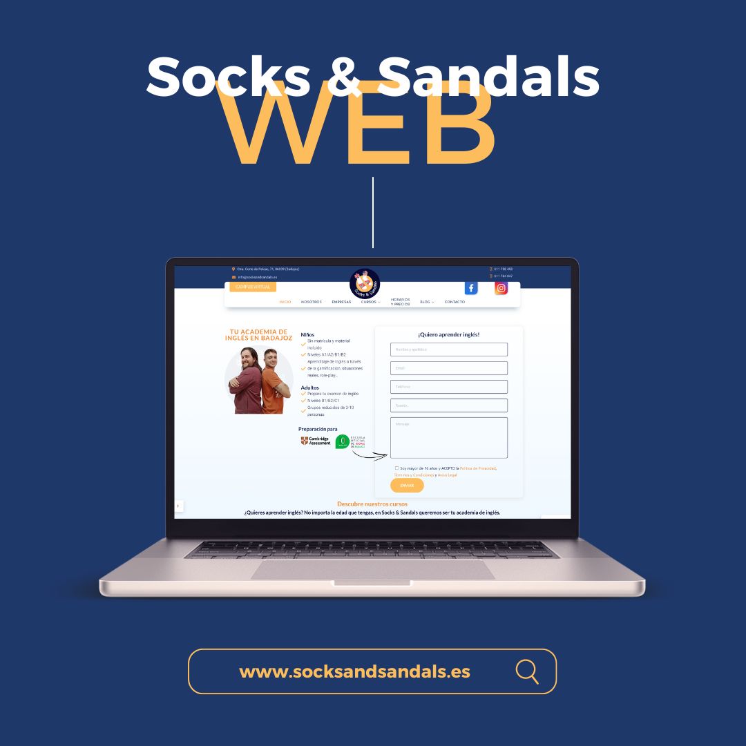 PC Diseño web en Badajoz para socksandsandals.